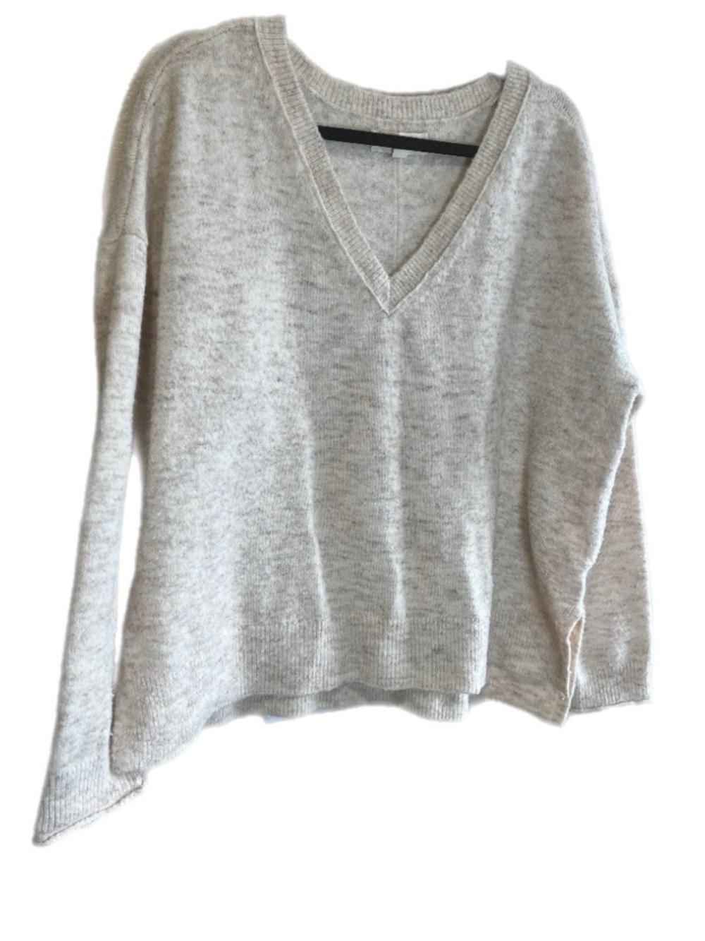 Lucky Brand V Neck Cozy Sweater size Large Neutral Minimalist‎ capsule